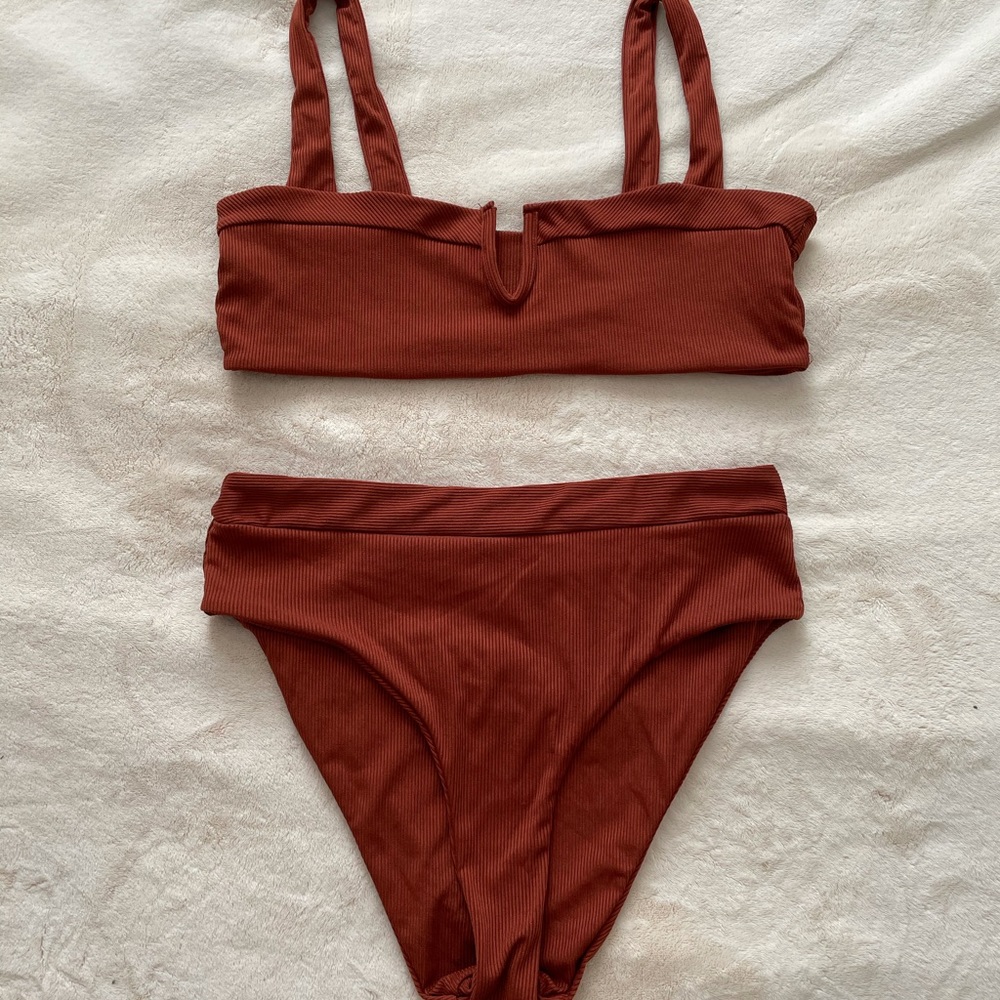 Ribbed high waist set